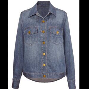Cabi Chambray Denim Gold Button Keep Jacket 6255 Size Medium Women's